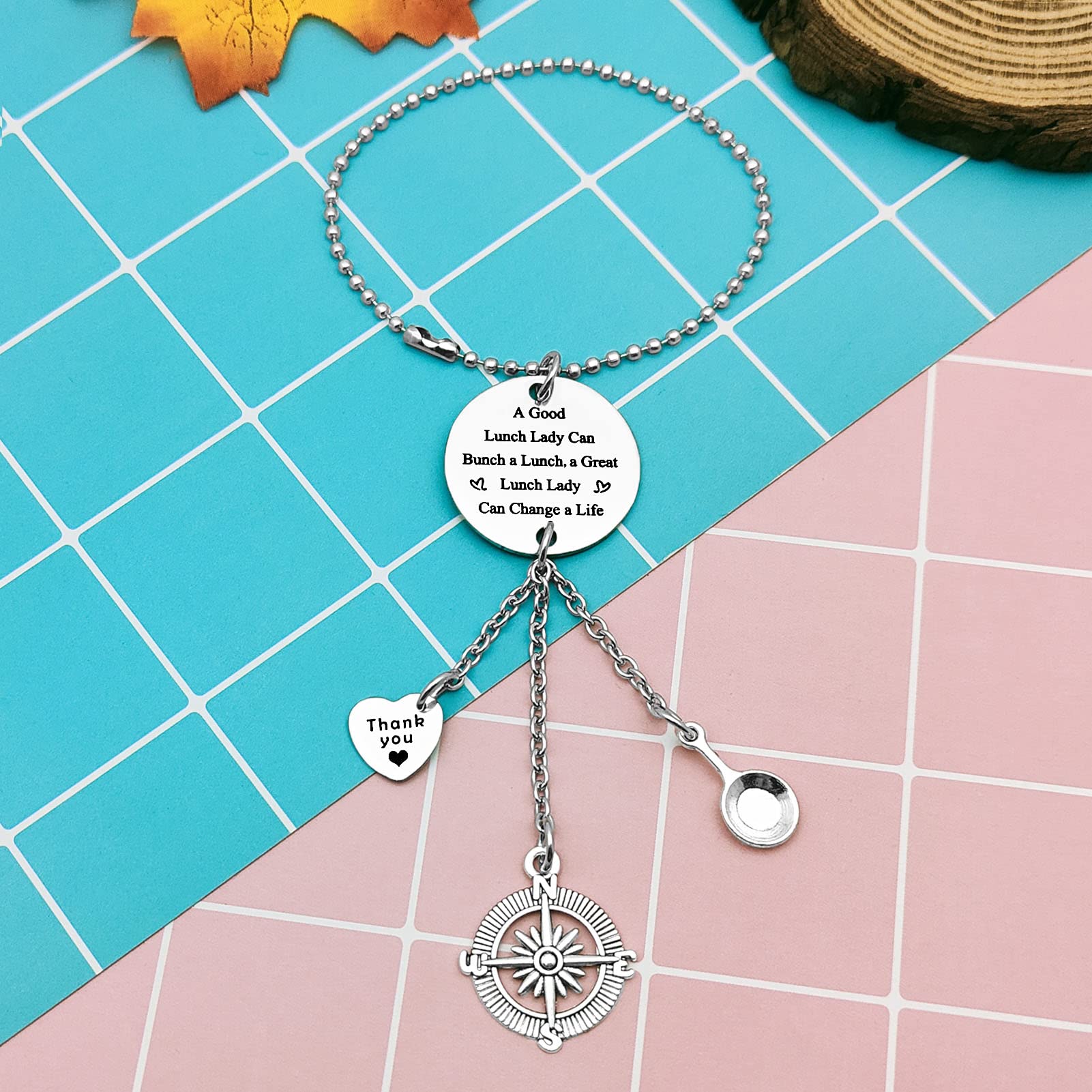Lunch Lady Appreciation Gifts Car Rear View Mirror Pendant Gift For Lunch Lady Gift School Lunch Server Gift for Lunch Lady Thank You Gift for Lunch Lady Cooker Birthday Gift Car Hanging Ornament
