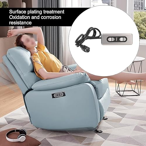 Miniatura 4 de AYNEFY Controlador de sofá eléctrico, controlador de sofá eléctrico de doble motor, controlador reclinable con puerto de carga USB, botón y silla