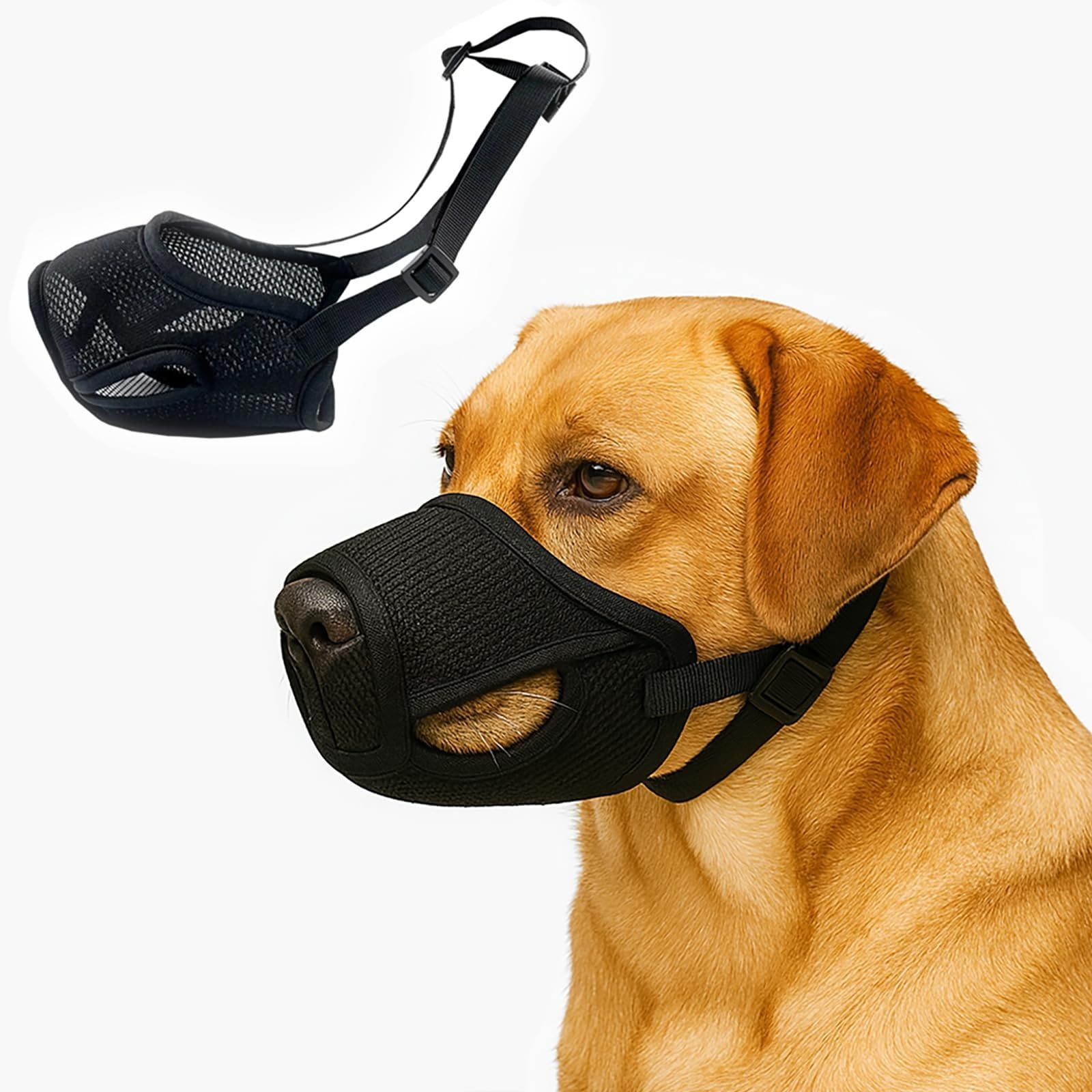 Filet respiratoire pour Chien Colenumone - Anti-Morsure, Anti-Perte de Poils, Anti-charognard, Facile à Nettoyer/enlever, Facile à Couper, Ne Pas frotter (M)