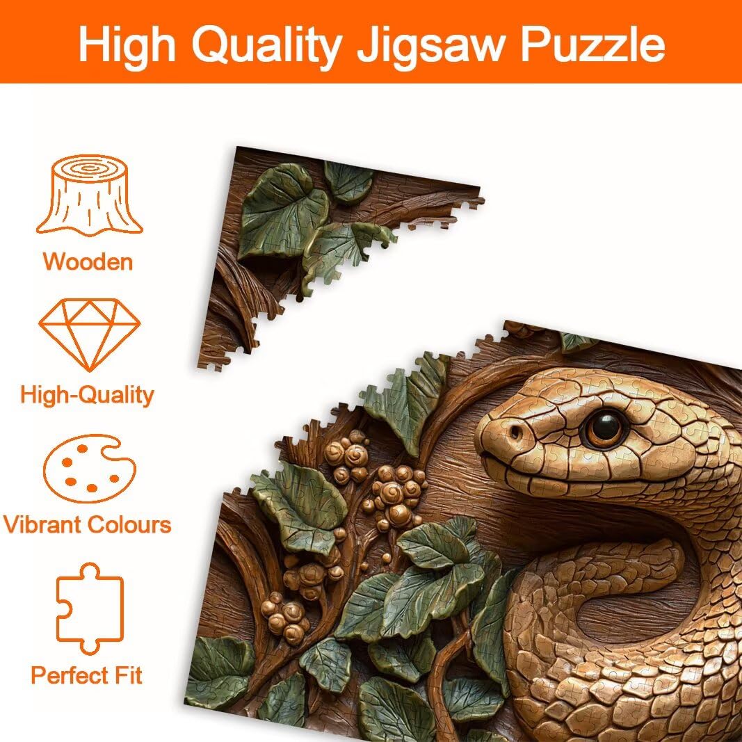 Puzzle 2000 Pezzi, Puzzle Serpente, Misura: 100x71cm, Regalo Donna -8673