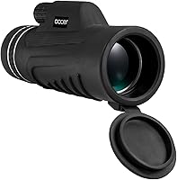 Vista 5 de Occer Telescopio monocular de alta potencia 10X42 HD de doble enfoque, monocular compacto con lente de zoom multicapa Bak4, visión nocturna baja