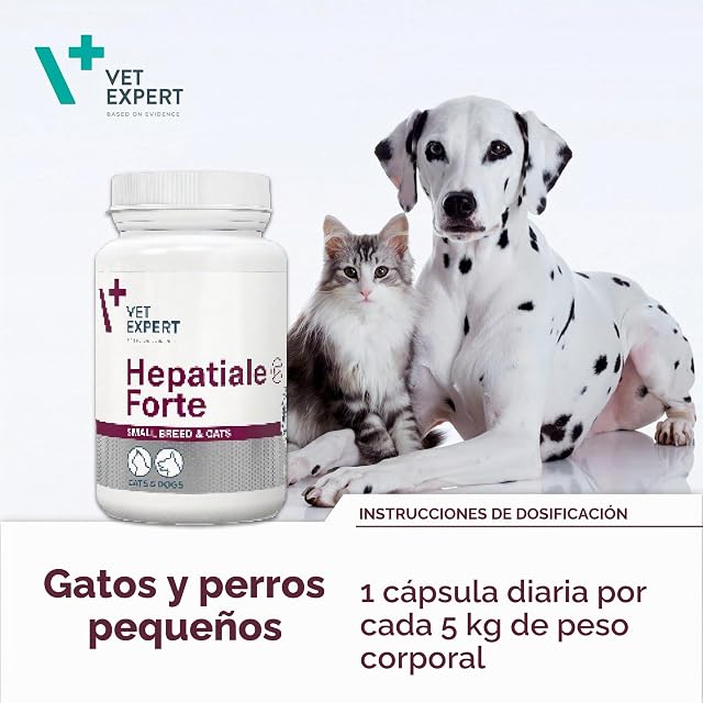 Foto 5 de 7 de Vet Expert Hepatiale Forte, Opción: Hepatiale Forte Raza Pequeña y Gatos (40 cápsulas)