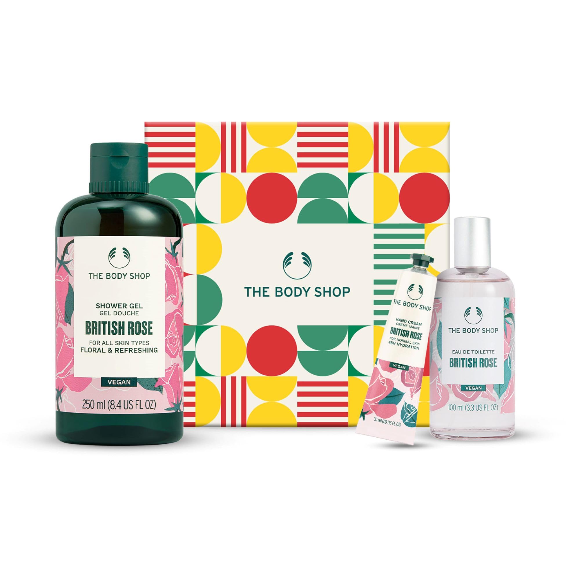 The Body Shop Lather & Slather British Rose Gift set (Pack of 3)