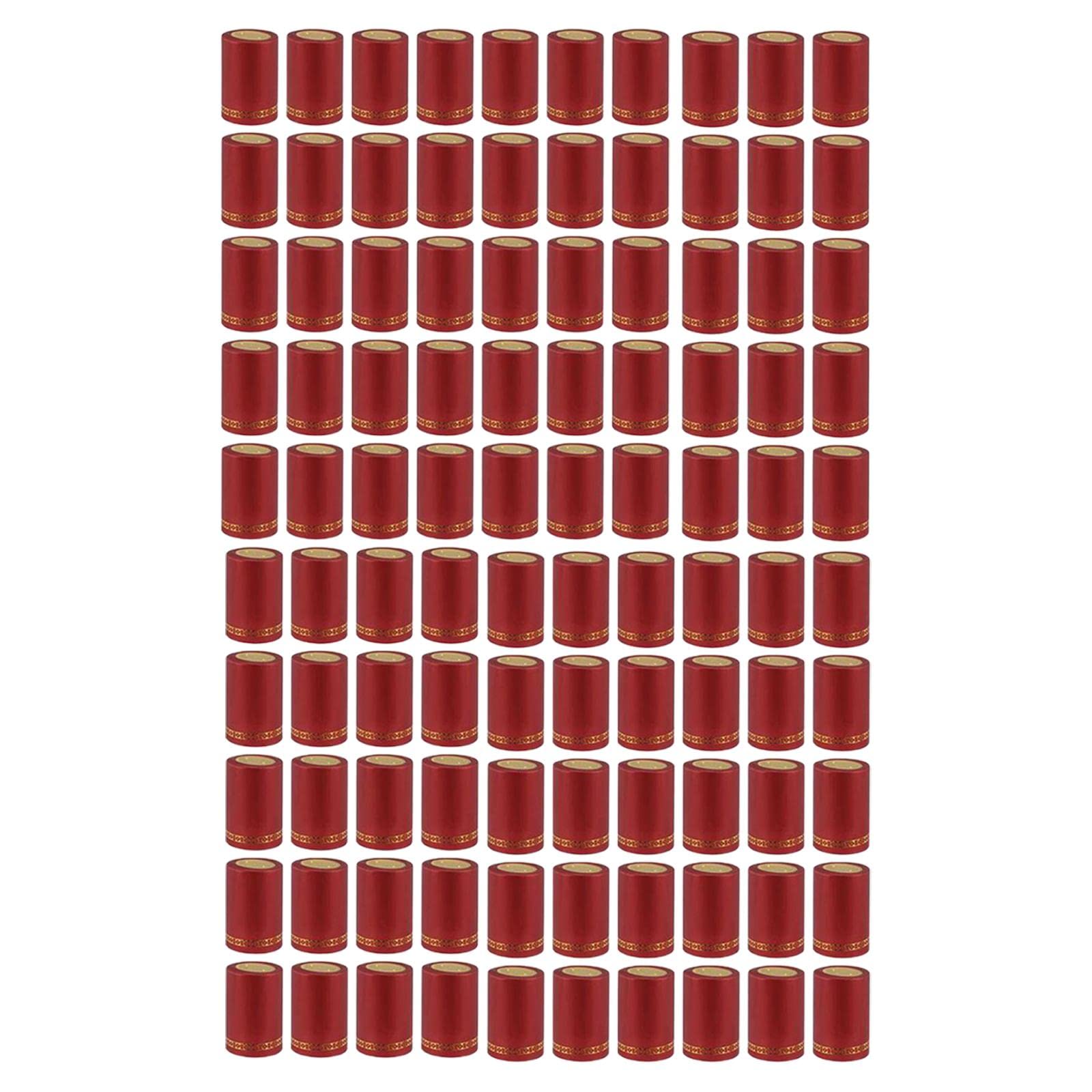 100 Piezas Cápsulas Botella Sellos Termoretráctiles Cubiertas Termoselladoras Tapas para Botellas con Corcho PP Adecuadas para Vino, Rojo, Individual