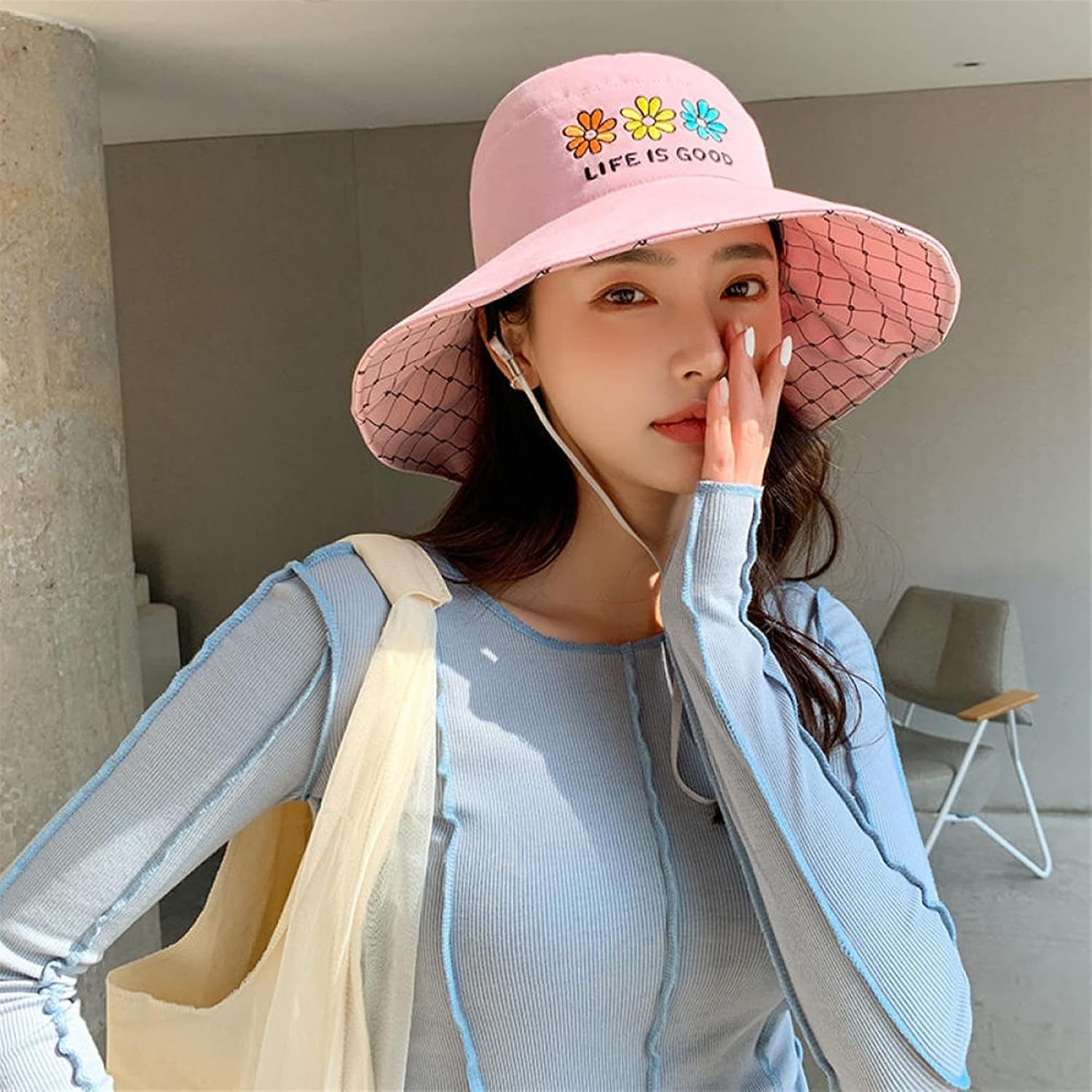 Cotton Bucket Hat Hip Hop Reversible 