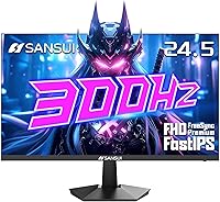 SANSUI ES-G25X1 PRO 24.5" 300Hz 1080P 1ms Fast IPS Gaming Monitor, FreeSync Premium, HDR, Dual DP/HDMI, 120% sRGB