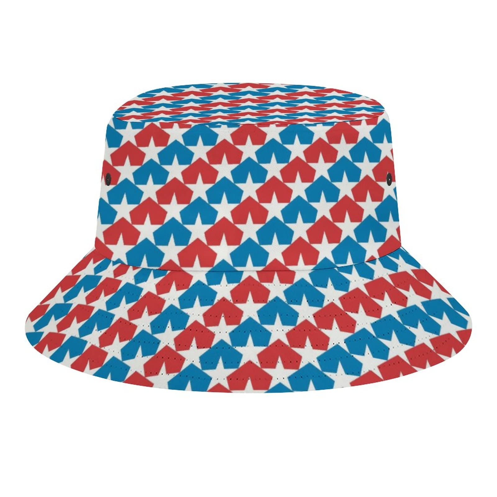 American Stars Flag Bucket Hat Unisex Travel Sun Fisherman Hats Summer Beach Outdoor Cap for Women Men