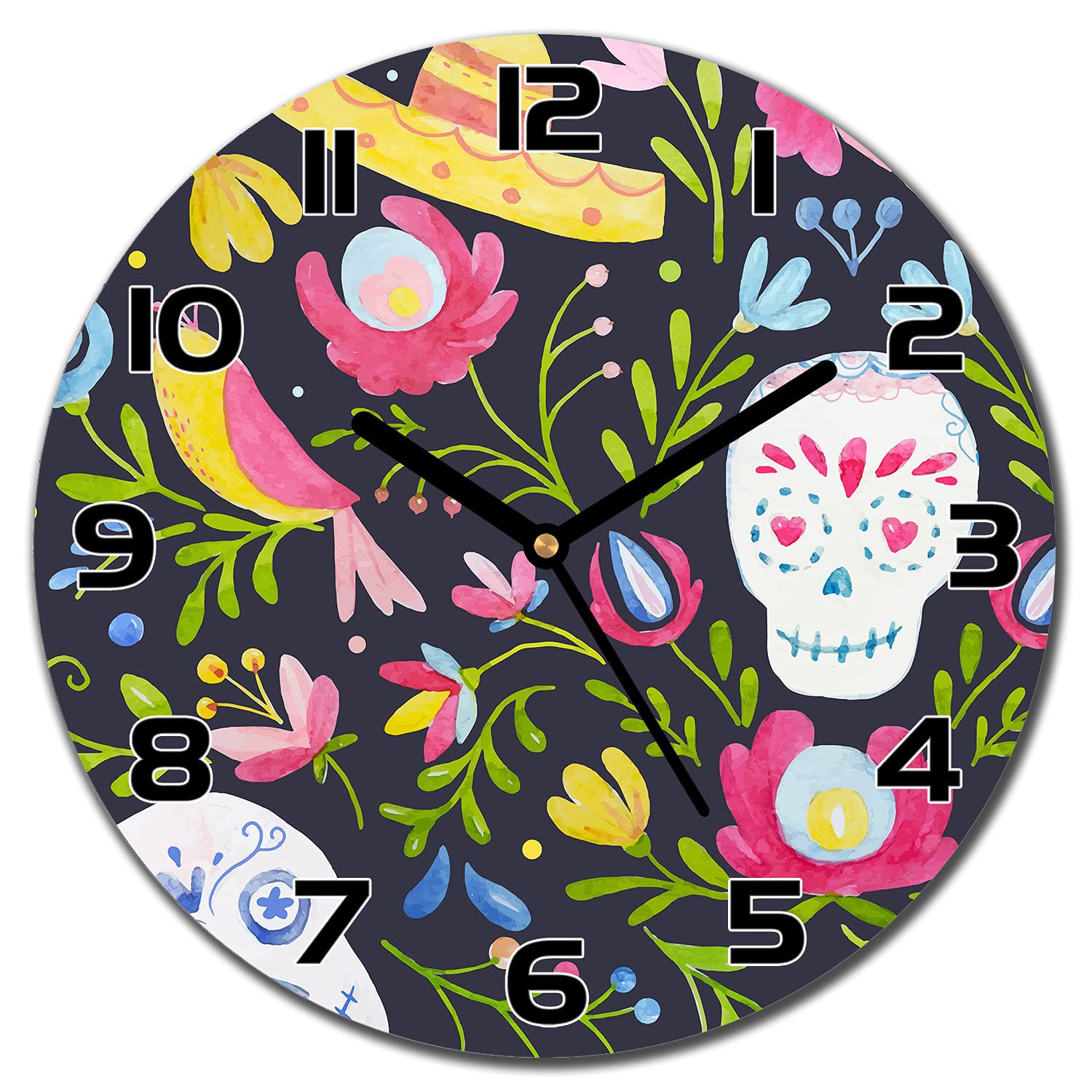 Horloge murale mexicaine en verre : le charme d'un salon chaleureux