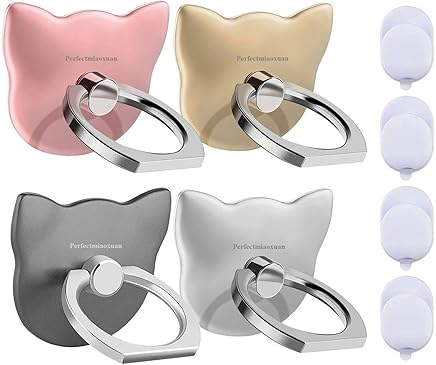 Perfectmiaoxuan Anillo Soporte movil telefono,Soporte de Coche para 360 ?rotaci?n tel?fono Anillo Grip Ring Holder para Tablet PC Smartphone Tel?fono m?vil Anillo Soporte, Pack de 4