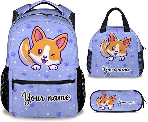 Linda mochila Corgi, mochila escolar de 16 pulgadas con correas ajustables, duradera, ligera, mochila escolar