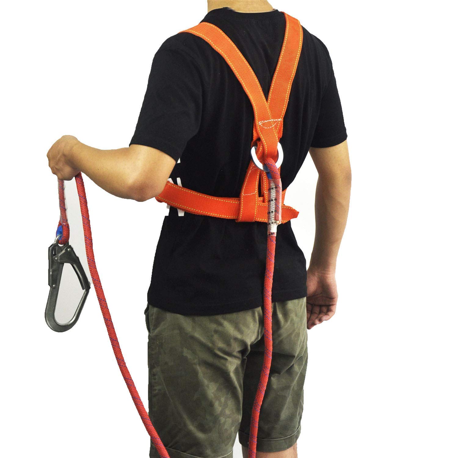Amazon.co.jp: カラビナ付き登山安全ベルト 安全ベルト 登山消防救助 