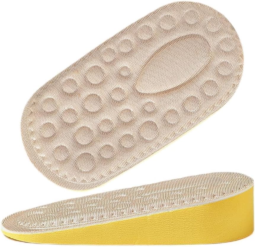 JSEIAJB 4D Massage Height Insoles Soft EVA Memory Foam Increase1.5CM 2. 3. Lift Half Pad Heel Foot Care Shoes Cushion