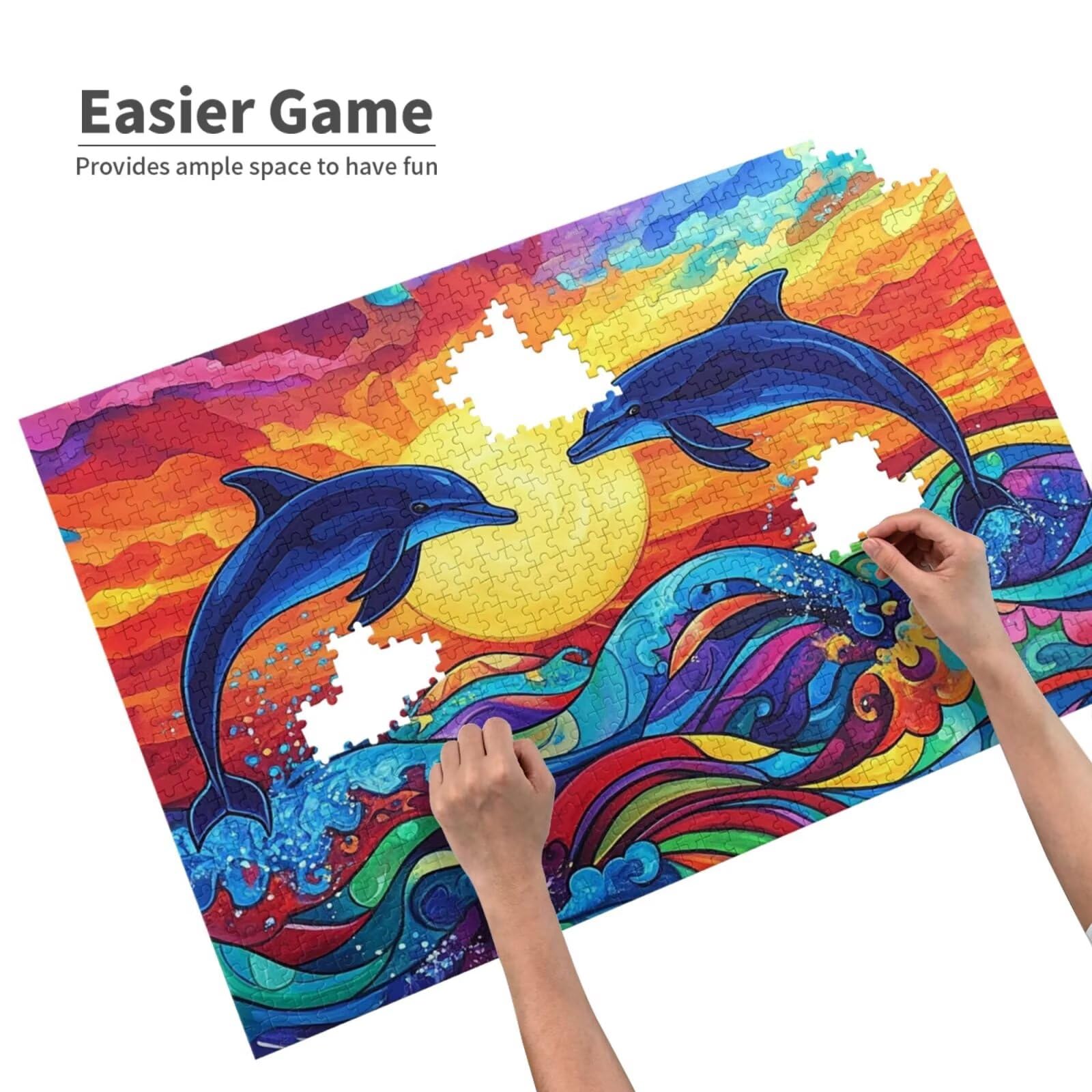 Puzzle Océano 4000 Piezas Delfín Grande Rompecabezas Adultos de Madera, Puzzles Juegos Divertidos/Relajantes/Desafiantes para Adultos y Principiantes, como Regalo para Amigos y Seres Queridos 2T-317