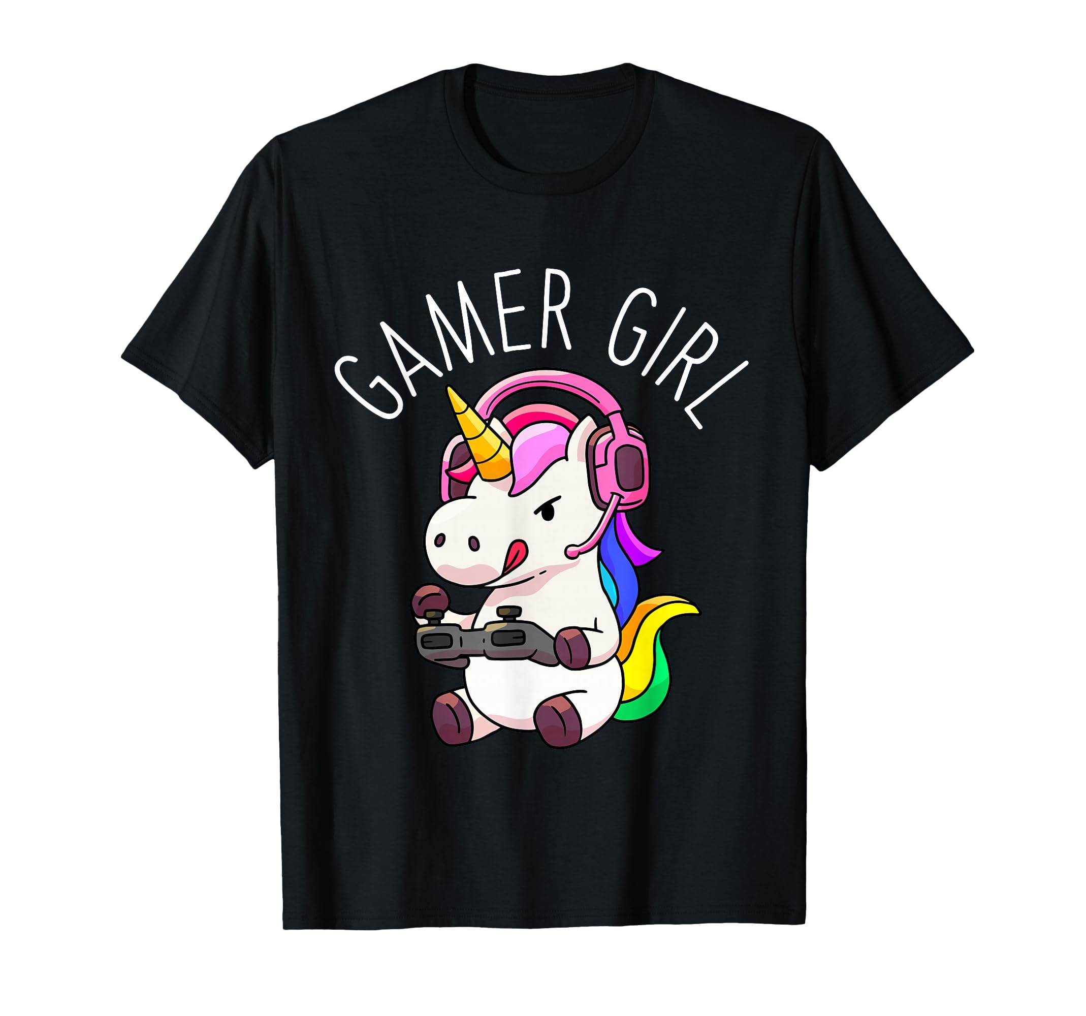 Gamer Girl Unicorn Gaming Cute Video Game Gift Women Girls T-Shirt Small