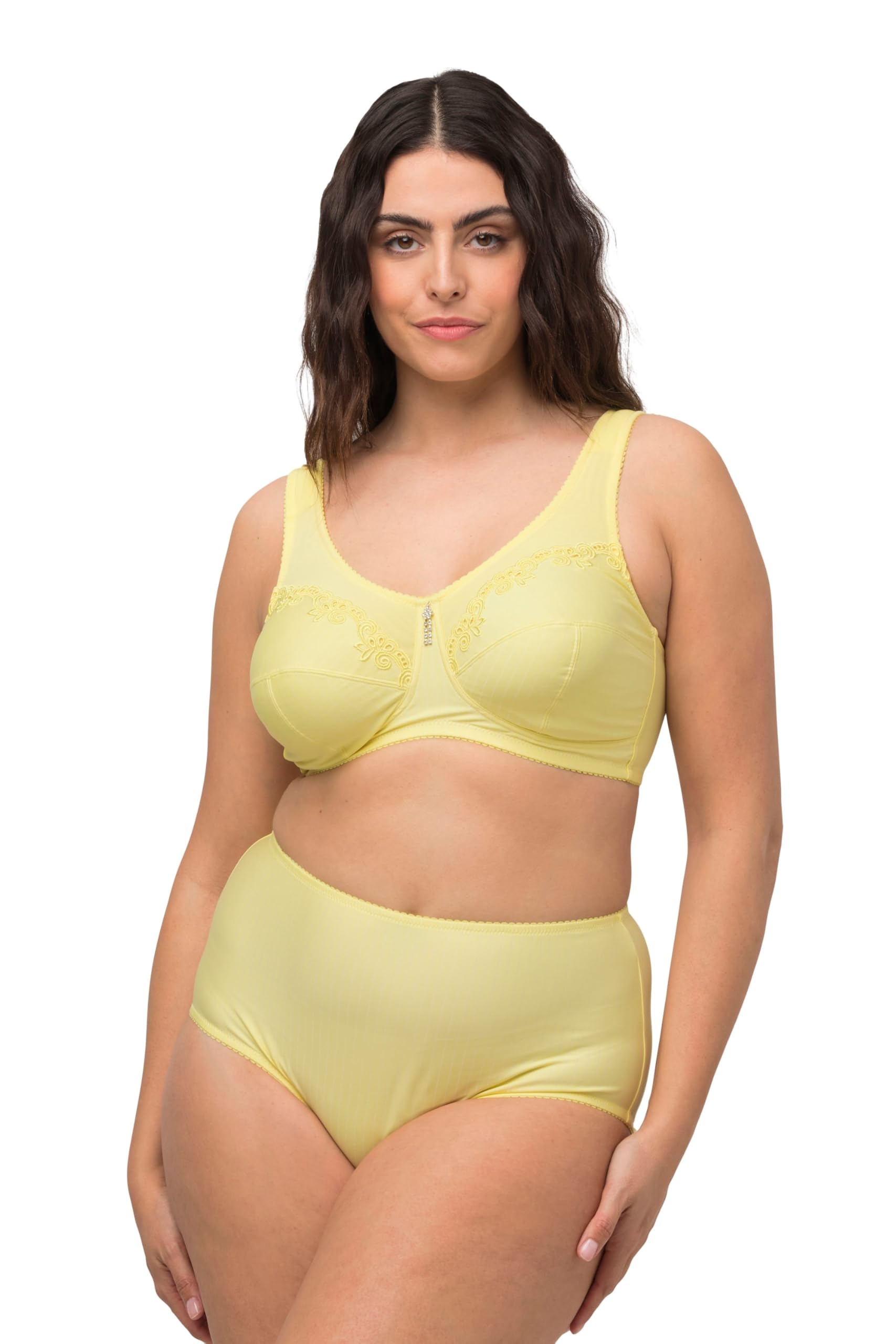 Ulla Popken Damen Entlastungs-BH, Ohne Bügel, Strassanhänger, Cup C - G Bra (1er Pack)
