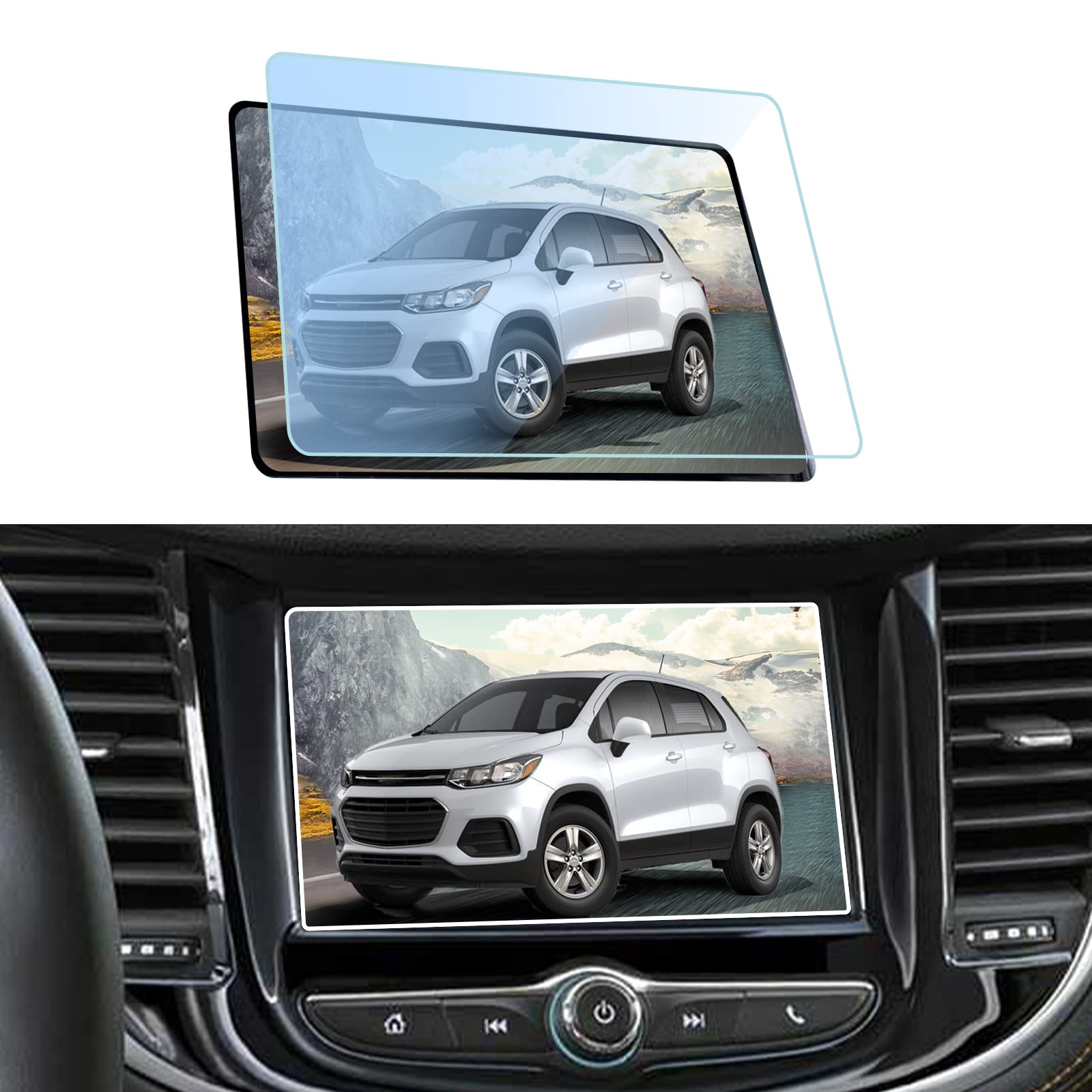 Gfjnfg Proteggi Schermo In Vetro Temperato Per 2022 2021 2020 2019 2018 2017 Chevrolet Trax 7 Pollici Controllo Centrale Touchscreen Navigazione Touch 9H Accessori Antigraffio-image
