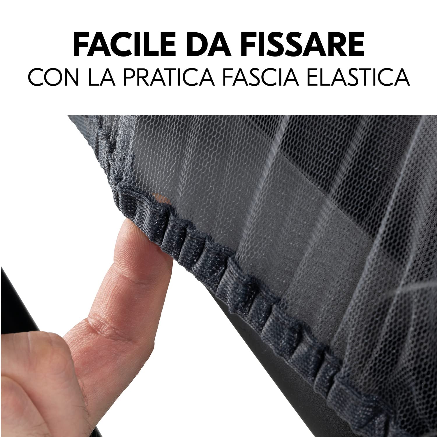 hauck Zanzariera Universale per Bambini, Grigio - 92 x 29 cm - Rete Antizanzare per Carrozzina, Passeggino e Culla - Tessuto Antistrappo - Facile da Fissare - Lavabile e Pieghevole