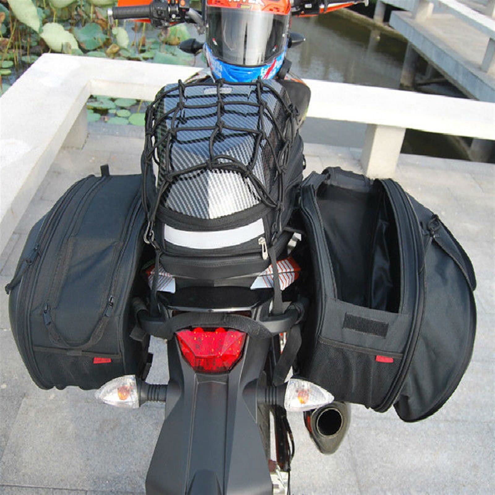Borse Laterali In Plastica Per Moto Bauletti Interne Per Bagagli bici strada(PU Material)