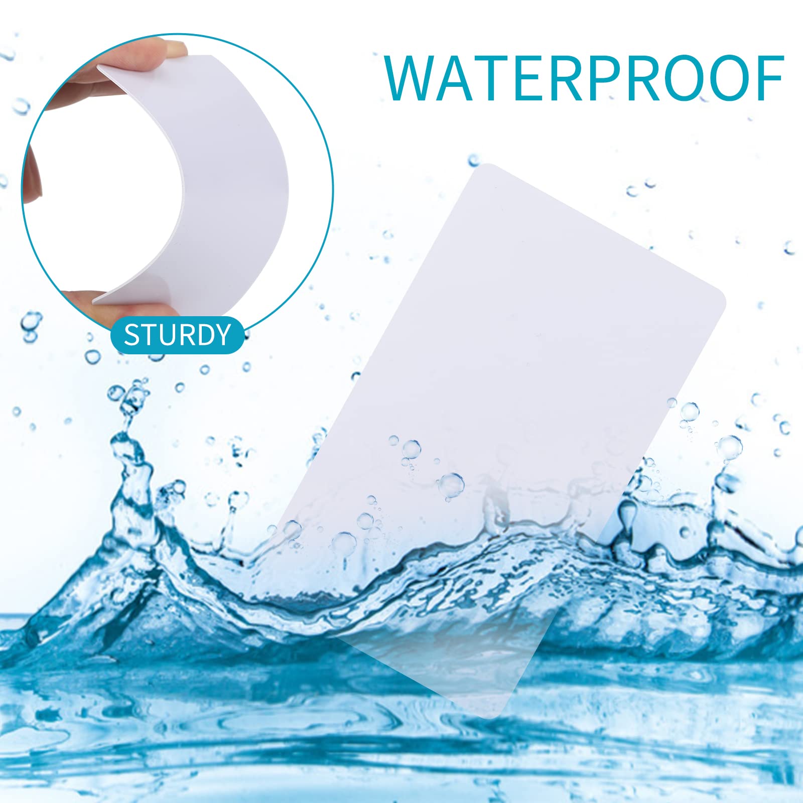 Yexiya 500 Stück Blanko-PVC-Karten, weiß, Qualitäts-Kunststoff-Ausweis-Drucker, Cr80, 30 mm, Visitenkarten, passend für die meisten Foto-Ausweis-Drucker