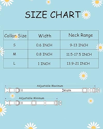 Miniatura 7 de Lindo collar de perro para perros pequeños, collar de perro pequeño para hembras y machos, collares de perros niños y niñas, collar de perro de