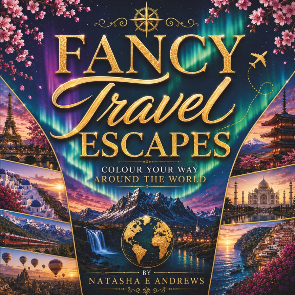 Fancy Travel Escapes: A Luxury Travel Colouring Book Featuring Beautiful Destinations from Around the World