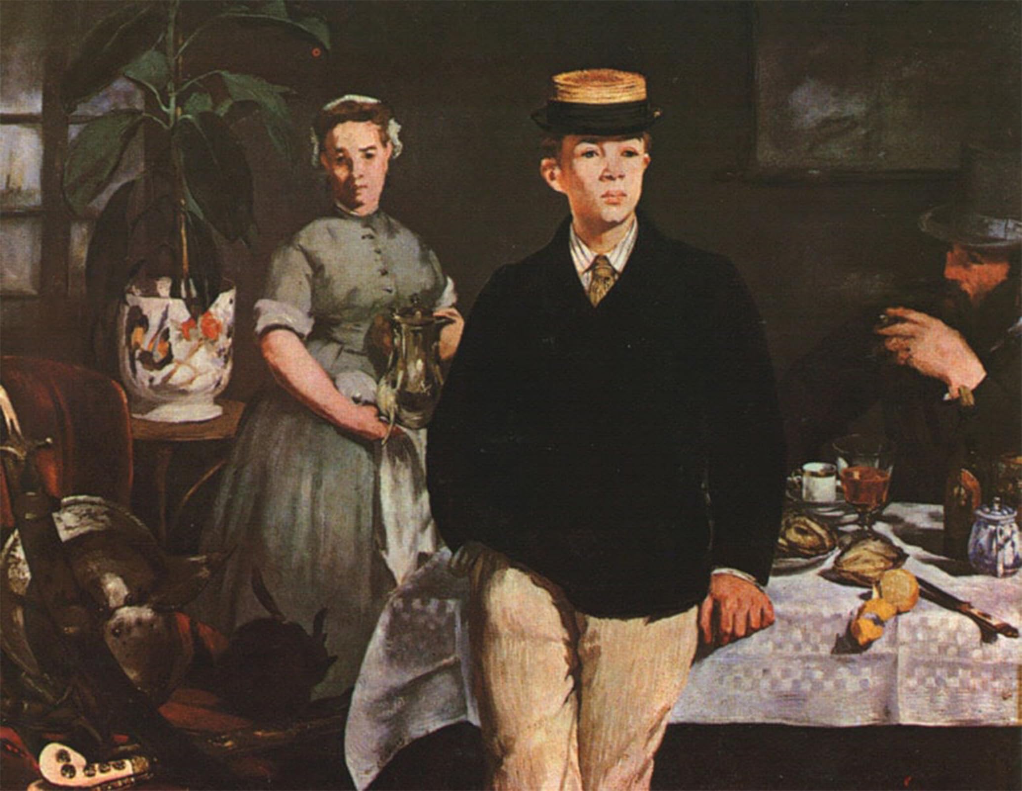 POSTERIIk Famous Animal Posters Vintage Picture the Luncheon in the Studio by Edouard Manet Modern Wall Decor for Home Decor 60x90cm