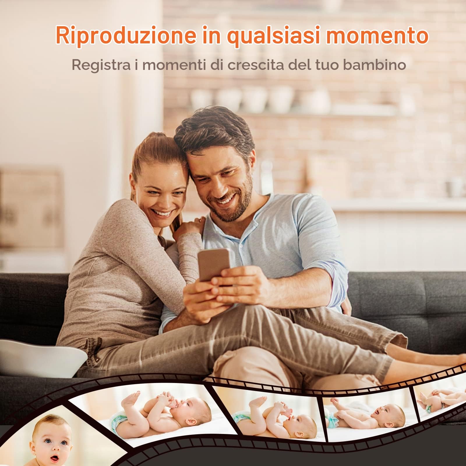 ARENTI Baby Monitor WiFi 5G, Telecamera per Bambini a Doppia Banda 2.4G e 5G, HD da 4 MP per Video Cristallini, Anti-interferenza e Trasmissione più Veloce, Audio a 2 vie, Visione Notturna