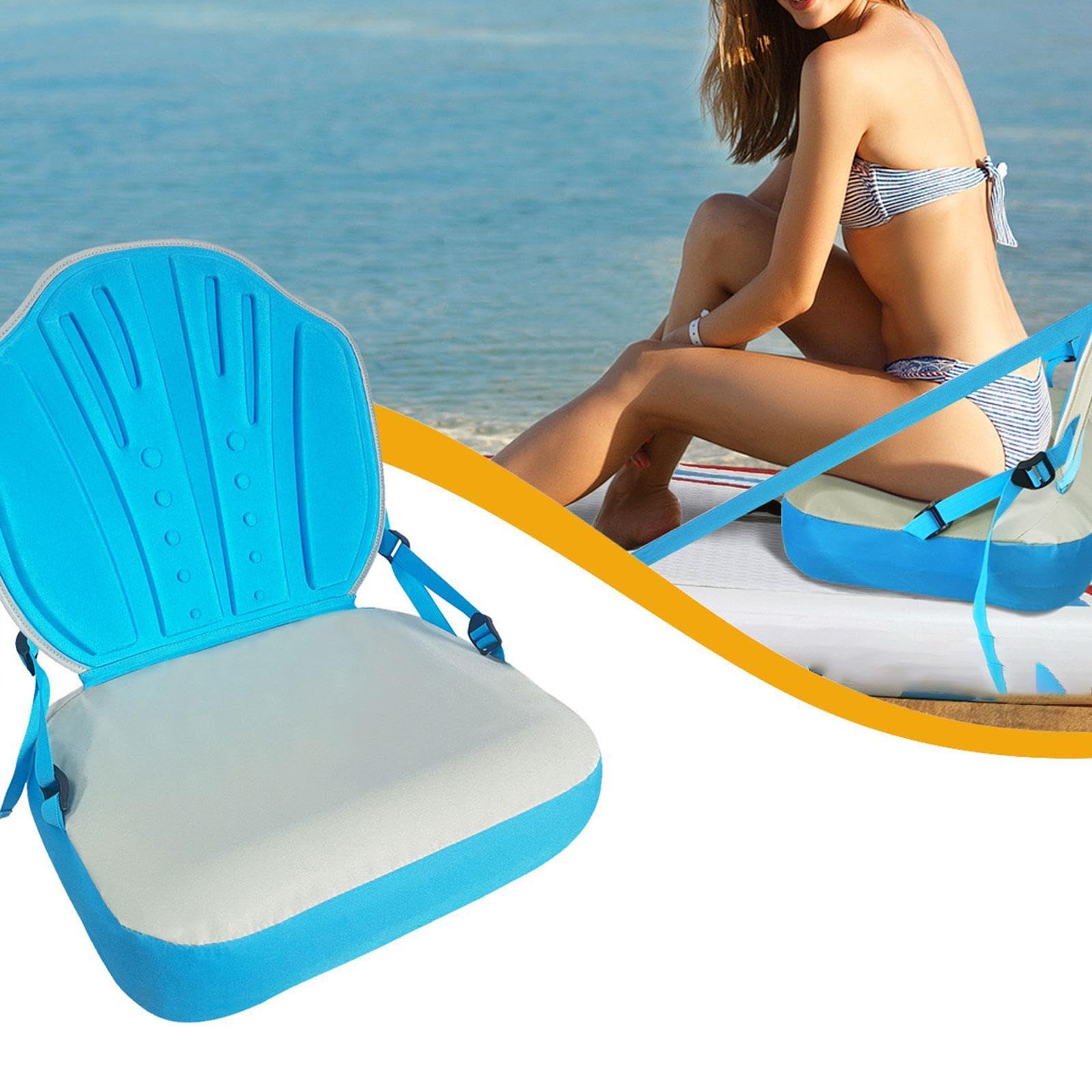 Harilla Kajaksitz Paddle Board Sitz Premium Verstellbarer Gurt mit Rückenstütze Aufblasbar für Rafting Ruderboote Fischerboote Kajaks
