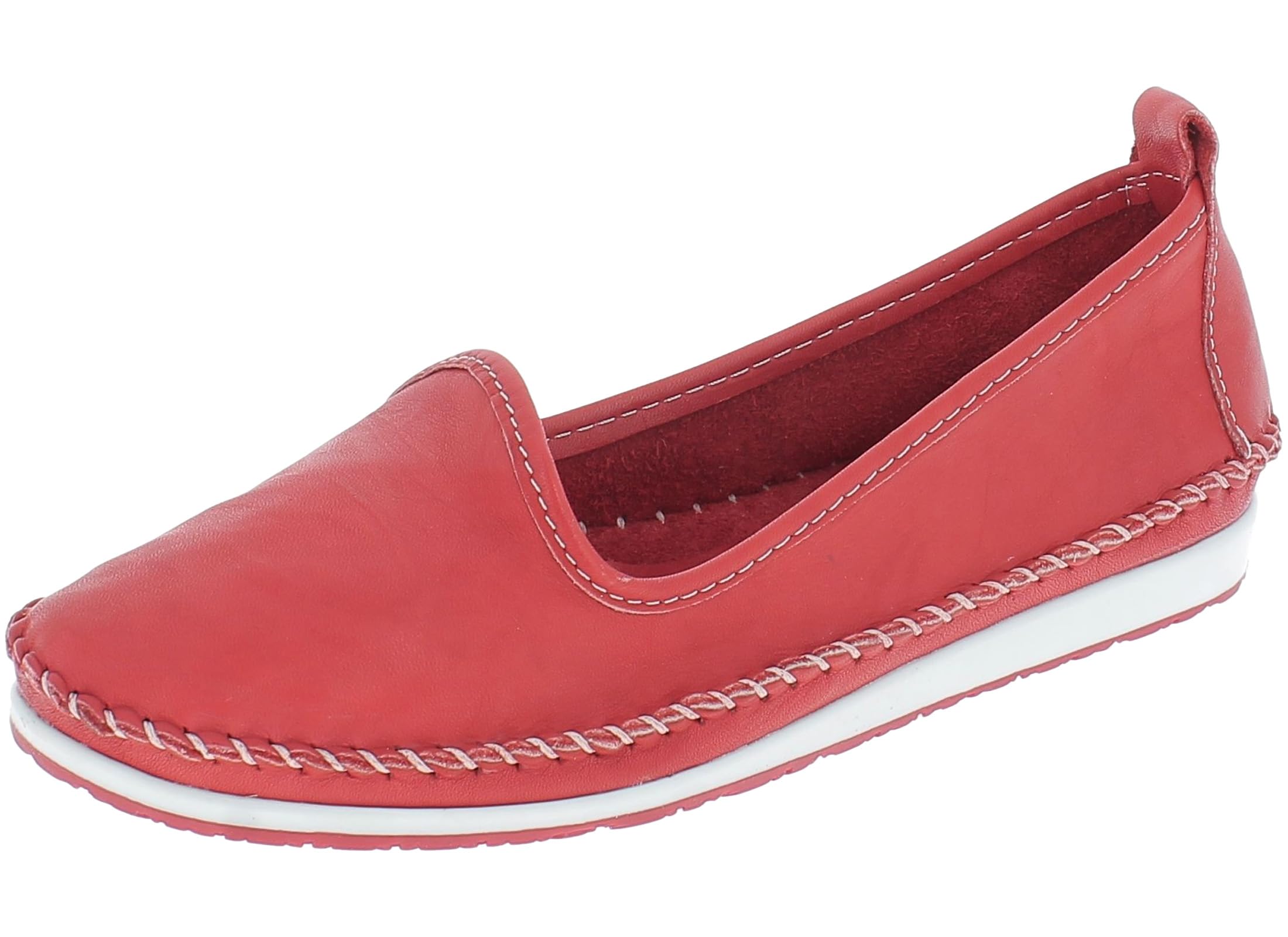 Andrea Conti Women's Slippers 0027449 Ballerina Moccasins, red, 7.5 UK