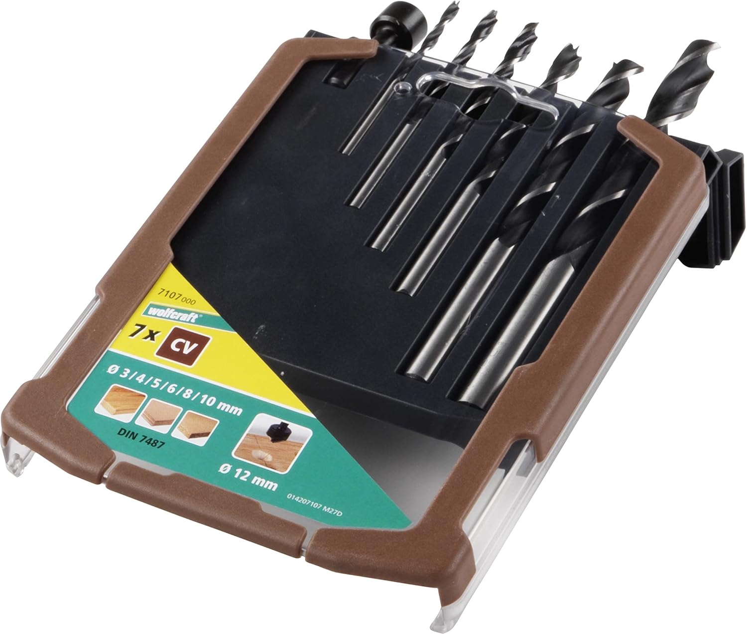 wolfcraft Wood Twist Drill Bit Set, Ø 310 mm, 7 Pcs. I 7107000 I 6