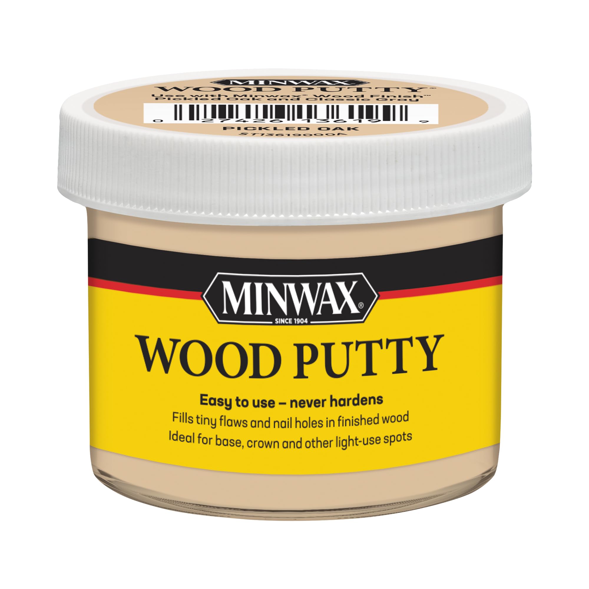 Minwax 960 13619000 Wood Putty, Pickled Oak, 3.8 Oz