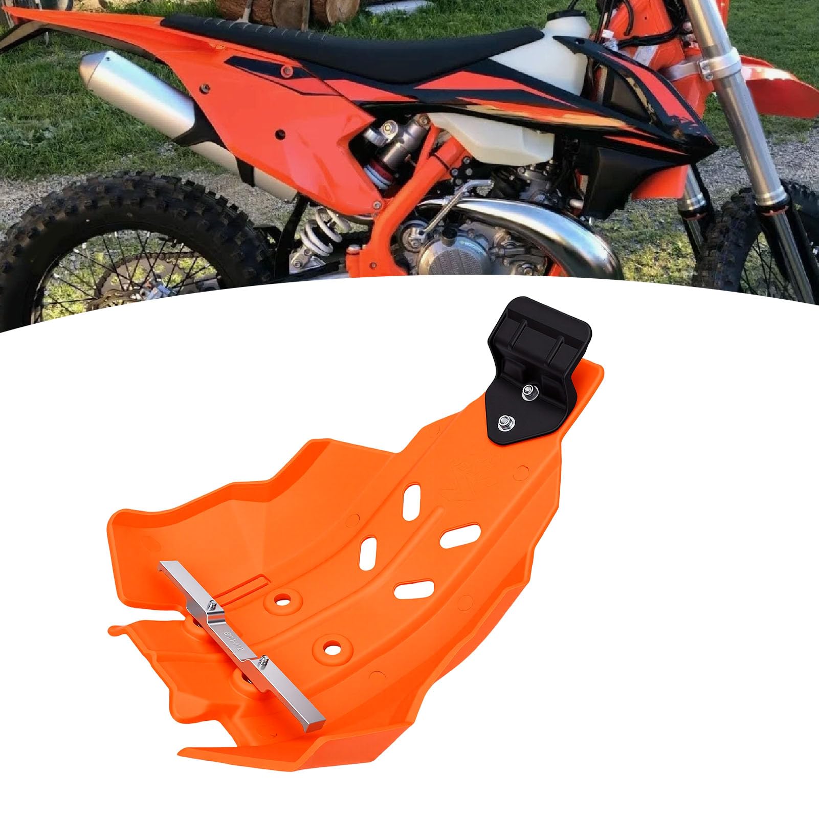 Ausla Płyta Osłonowa Silnika Motocykla, Polietylenowa Osłona Bash Guard, Pokrywa Ochronna do EXC 250 300 2T 2017-2020, Pomarańczowa