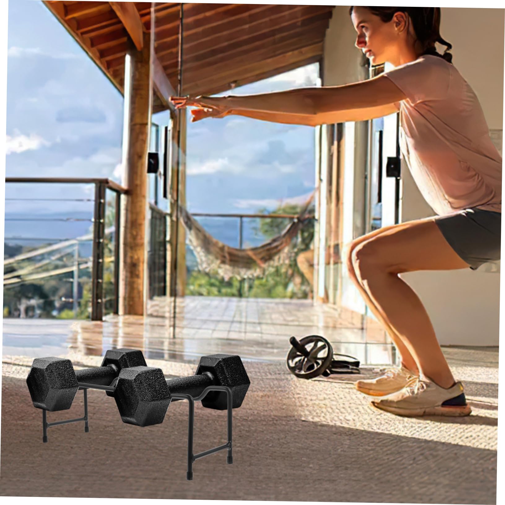 INOOMP 2pièces Support De Rangement Pour Haltères Organisateur Compact Et Pratique Pour Gym à Économise De Espace Et