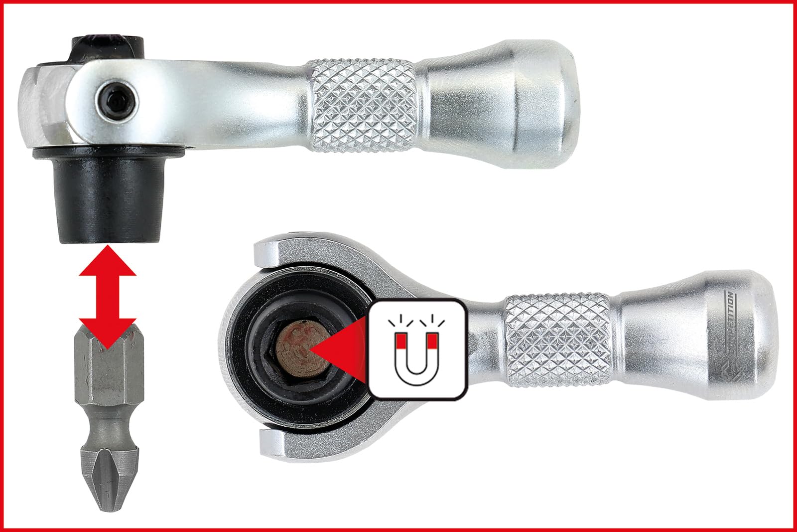 Competition 512.1414 1/4" Mikro-Knarren-Satz, 2-tlg (Powered by KS TOOLS)