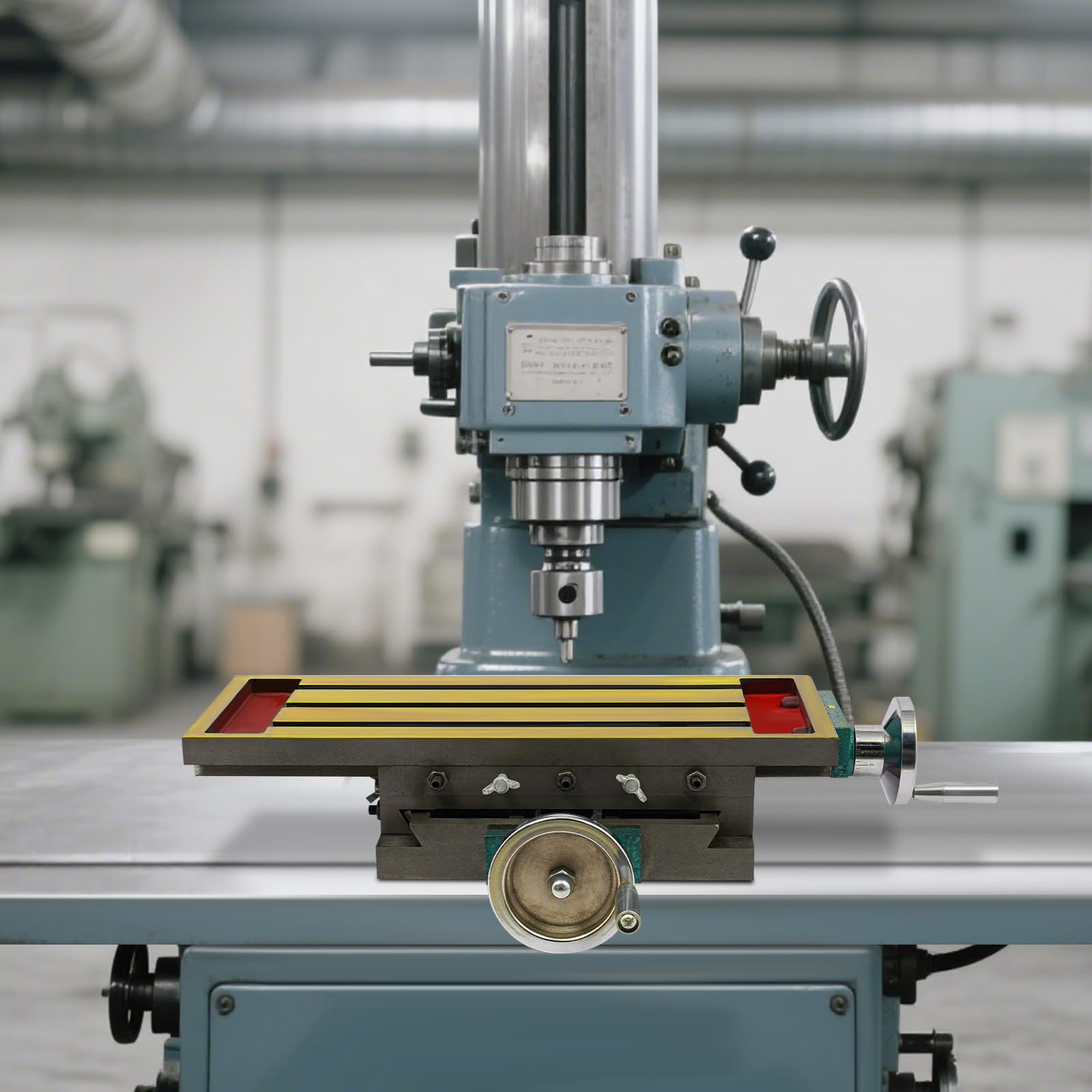 Trapano da banco da 570 x 360 mm, tavolo a croce per trapano a colonna | Tavolo da lavoro multifunzionale, corsa X 270 mm Y 125 mm, compatibile con trapano, fresatrice e smerigliatrice
