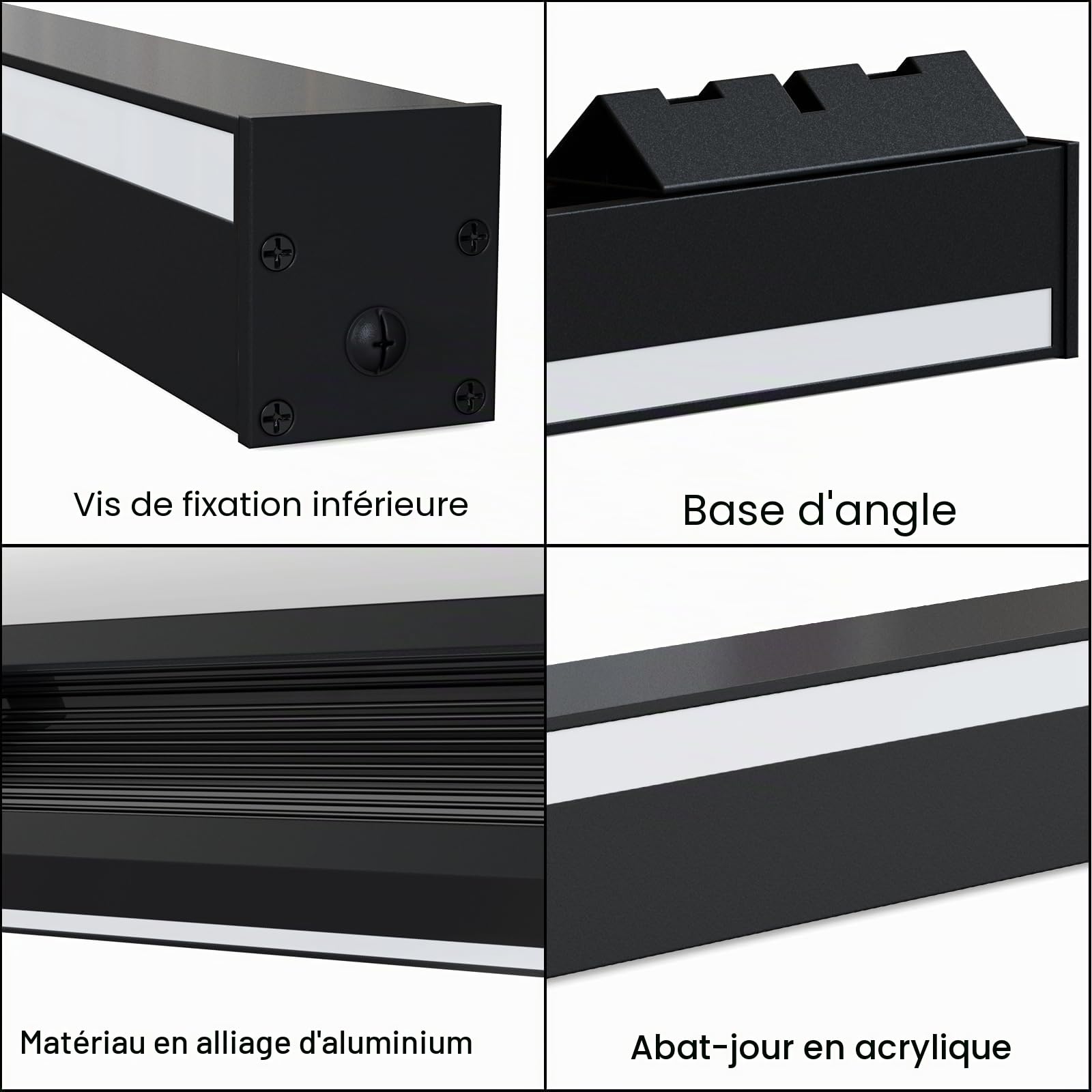 LANMOU Applique Murale LED Longue 150 cm avec Télécommande Dimmable