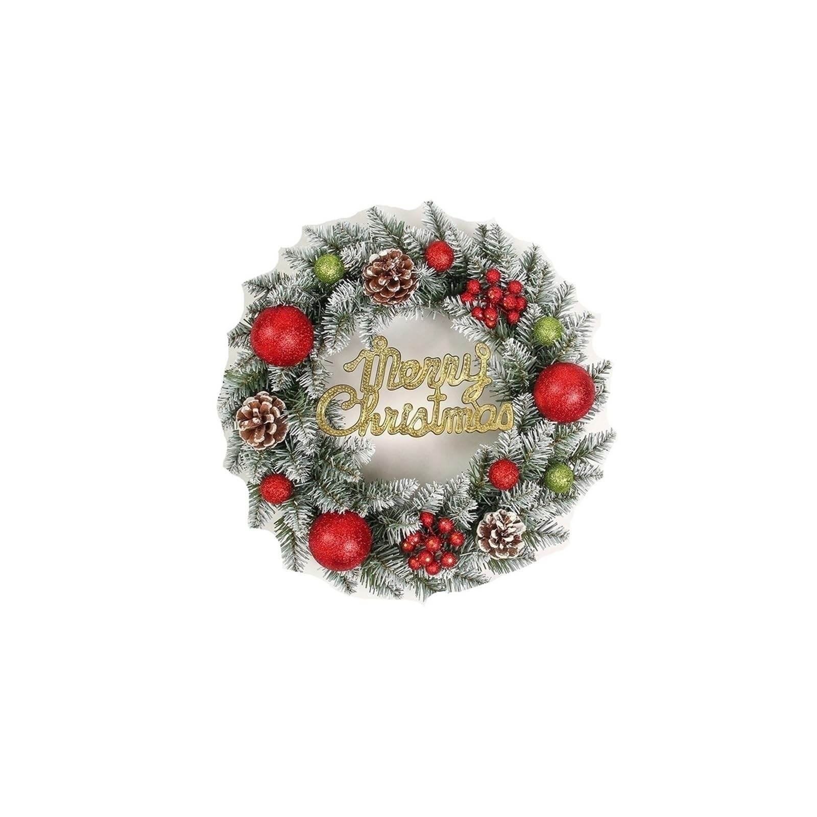 Couronne de Noël 30cm lot de 2 suspensions sans entretien - 6