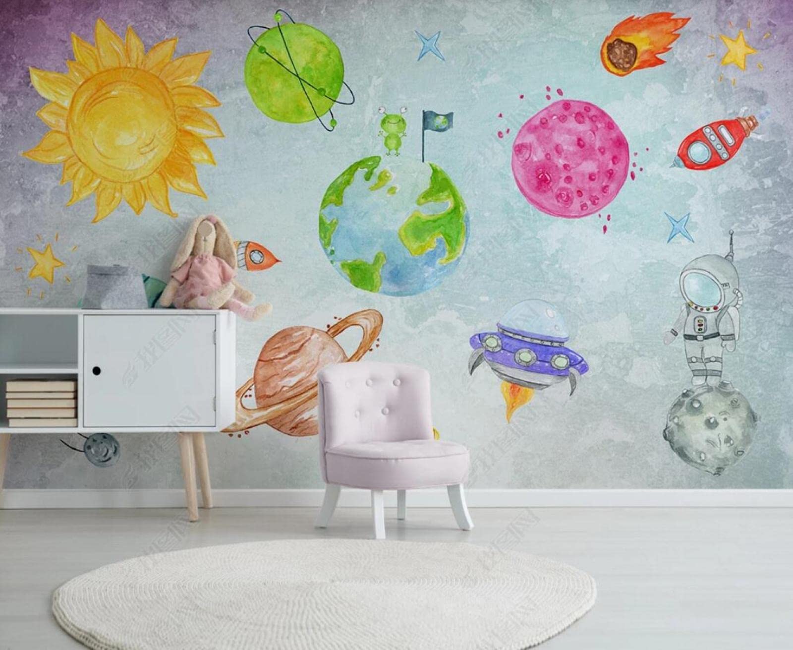 Papel Pintado 3D Cosmos Espacial Fotomurales 3D Tv Fondo Pared Dormitorio Murales Papel Tapiz Moderno