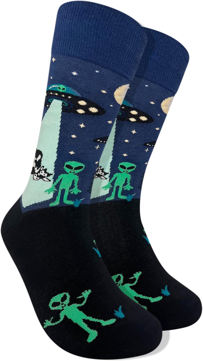 Men's Premium Comfort Alien, UFO and Cow socks - Image 6