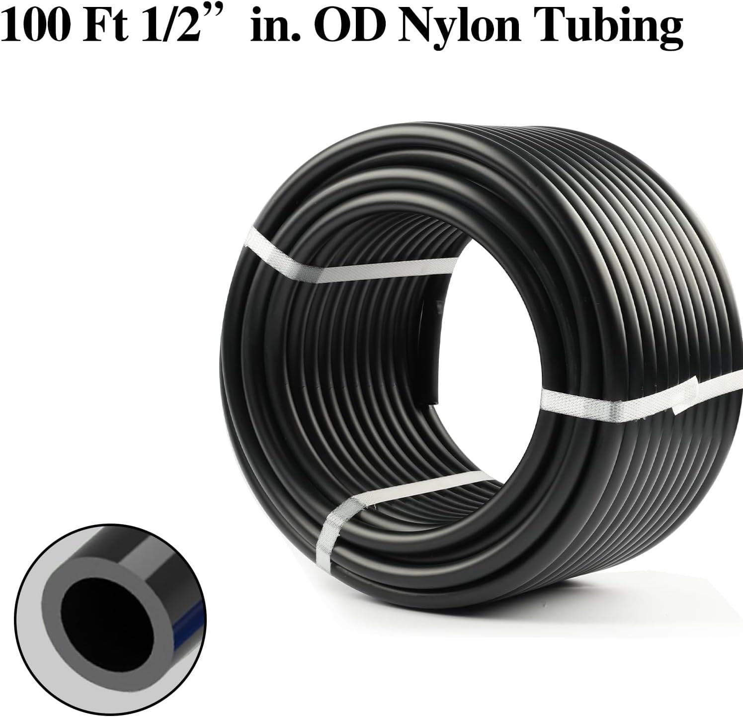 FORNAX Air Line Kit with14-Piece Air Push To Connect Kit, 100ft 1/2 inch OD Nylon Tubing, Air Piping System Industrial Type Quick Connect Coupler and Plug - Image 4