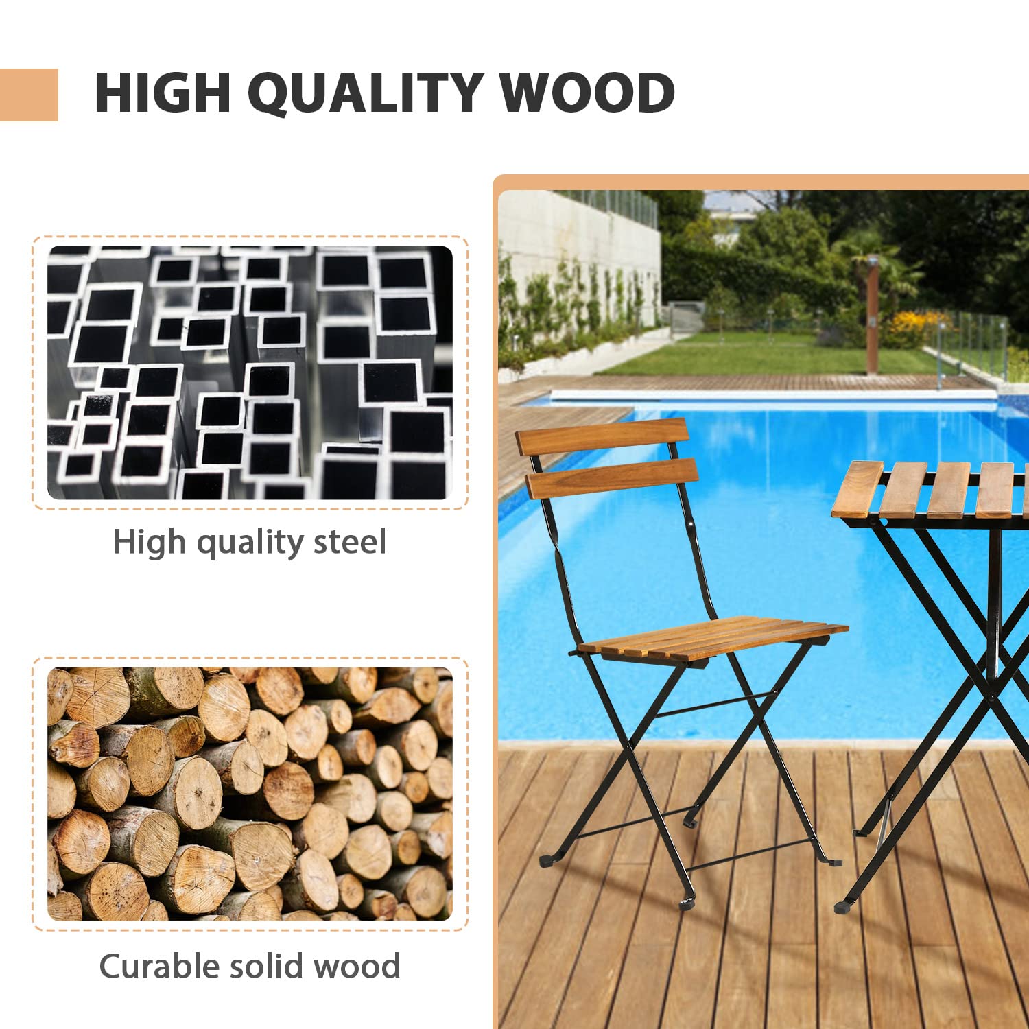 パティオセット Amazon.com: Bistro Table and Chairs Set of 2, Patio Bistro Sets