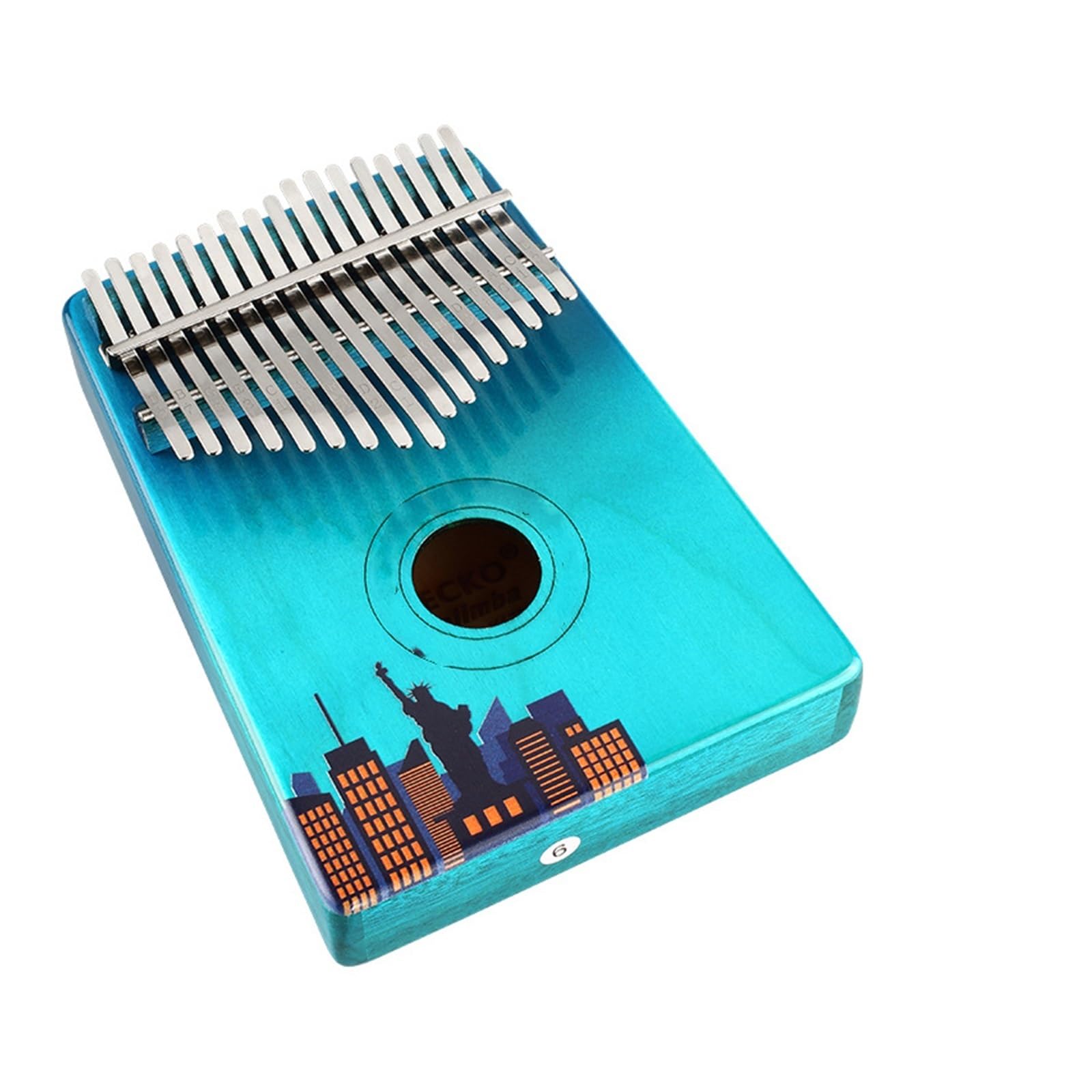 Kalimba Miniinstrument pięciopalcowy Pianino palcowe malowane 3D Fortepian kciukowy 17-tonowa kalimba dla początkujących