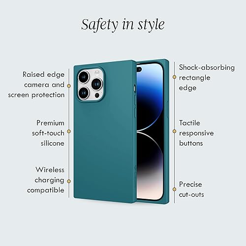 Miniatura 3 de Cocomii - Funda rectangular compatible con iPhone 14 Pro - Silicona suave al tacto, forro de microfibra, para mujeres, niñas, hombres, funda