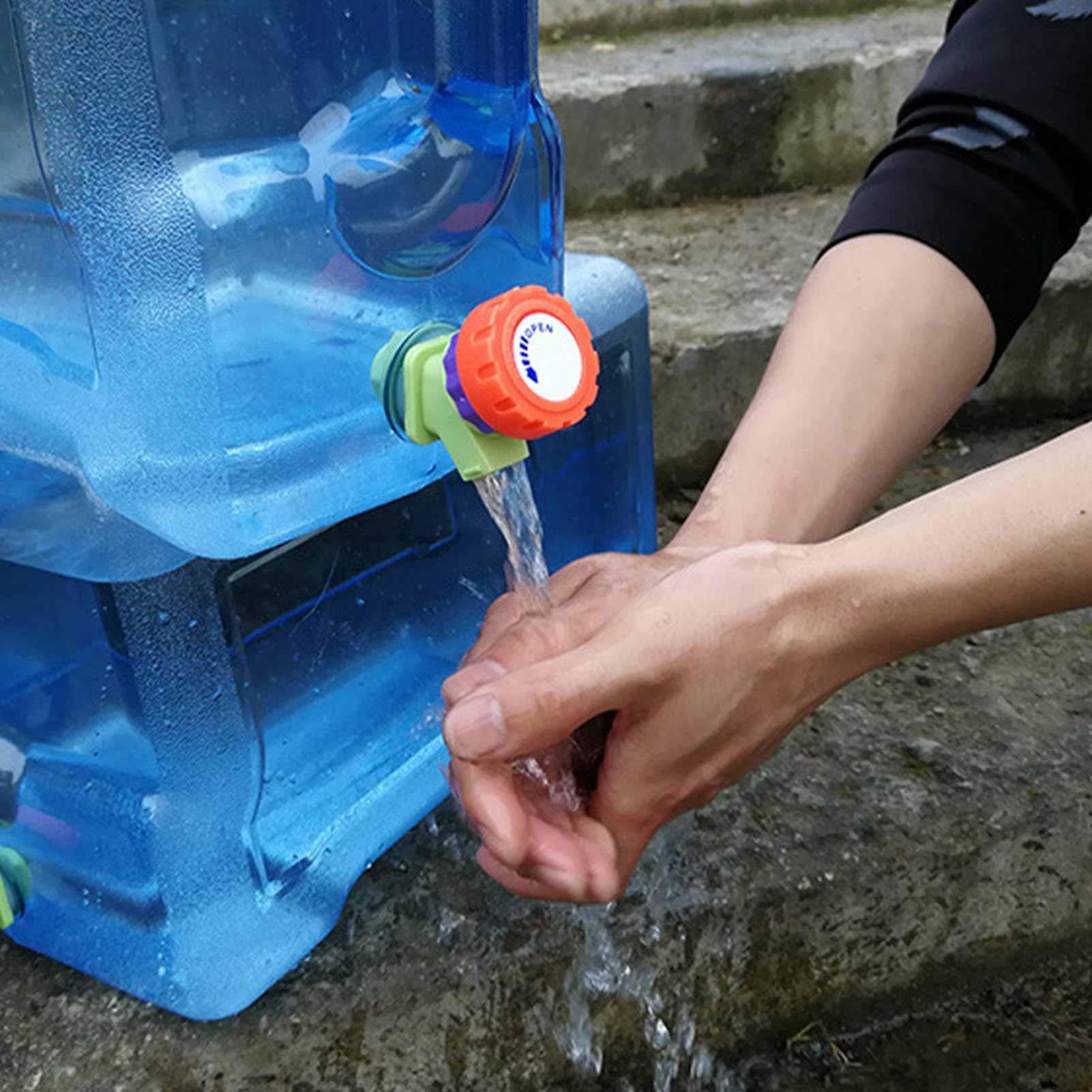Serbatoio Di Stoccaggio Acqua Portatile Multiuso 10L Tanica Alimentare | Bottiglia Di Acqua Con Maniglia, Senza BPA, Serbatoio Acqua Impermeabile Per, Picnic, Escursionismo, Guida Automotive