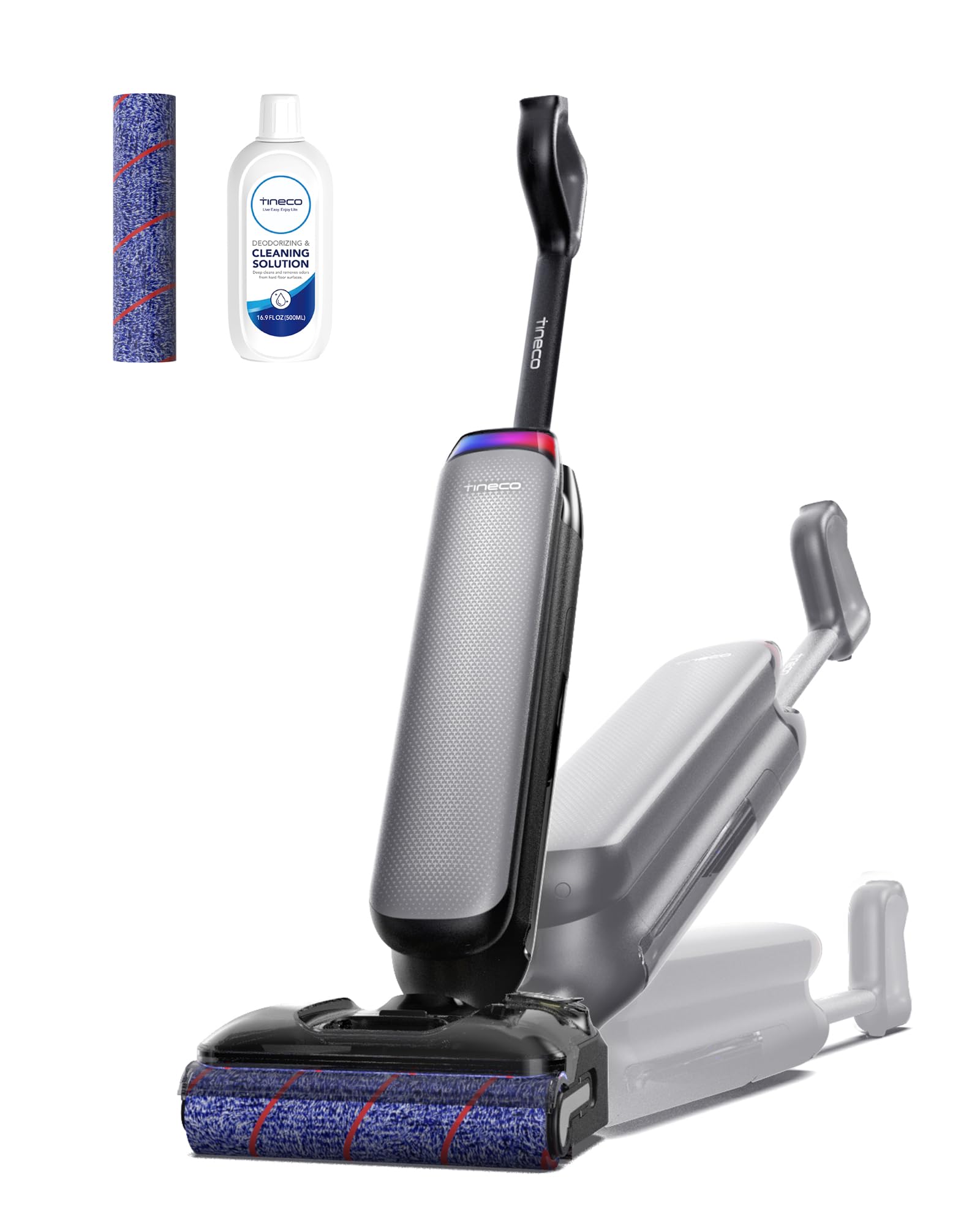 Tineco Floor One S7 Artist Aspiradora en seco y húmedo, Succión de 22 kPa, Diseño antienredos DualBlock - Secado rápido a 85 °C - 50 min de autonomía - Limpieza de Bordes por Ambos Lados