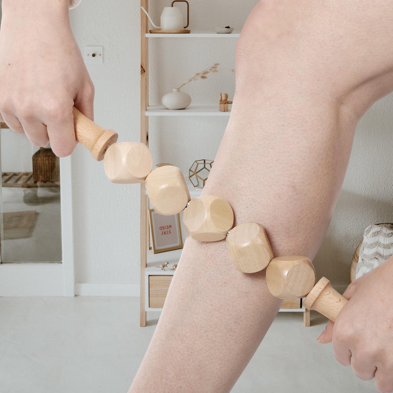 Woodtherapy Strumenti Per Massaggio In Legno 6 In 1 Kit Maderoterapia Per Massaggiatore Linfodrenante Gua Sha Per Il Corpo Strumenti Per Massaggio Con Corda Per Rilassarsi