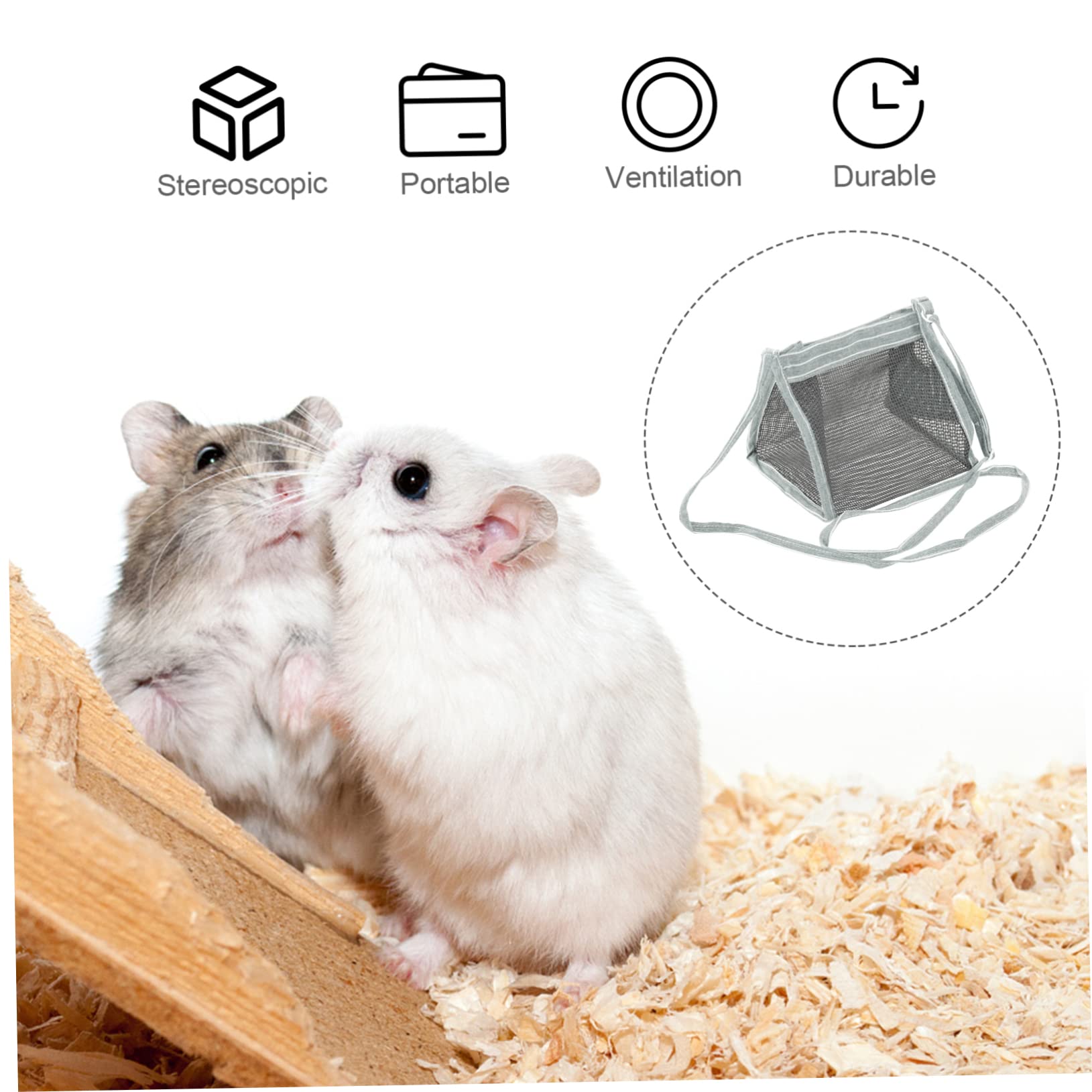 HEMOTON 2Pcs Pet Carrier Sling Bag Breathable Hamster Chinchilla Outdoor Bag with Comfortable Hammock for Travel Hiking Shopping Cycling Durable Convenient Design
