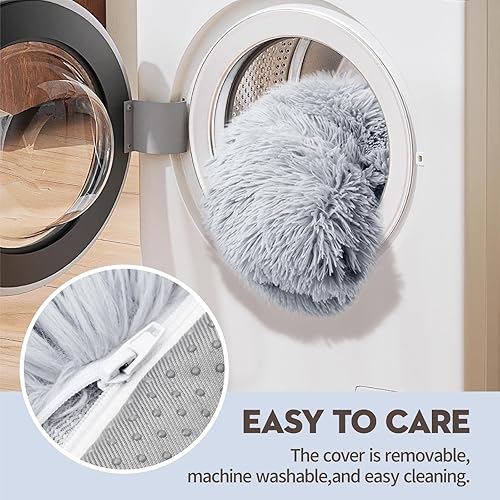 Miniatura 4 de Mewoo Sofá para perros, cama pequeña para perros con funda extraíble lavable, bonito sofá para gatos para mascotas, camas para gatos de interior con