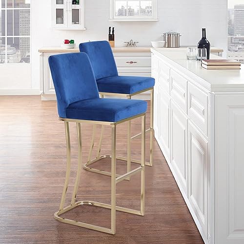 Miniatura 4 de MAISON ARTS Taburete de bar de altura de 24 pulgadas con respaldo para mostrador de cocina taburete tapizado moderno de piel sintética silla de bar