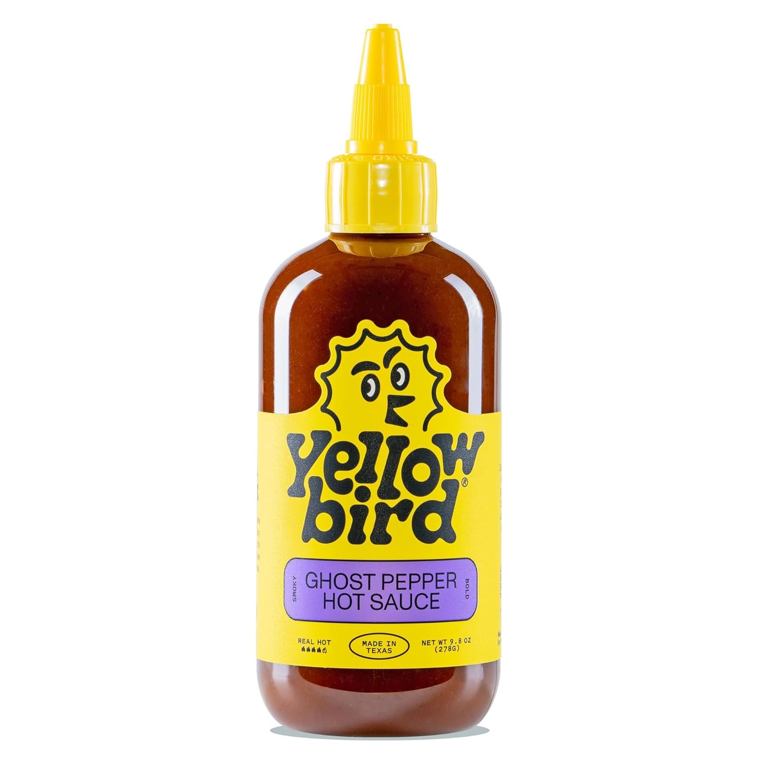 Ghost Pepper Sauce by Yellowbird Foods, All Natural, Non-GMO, 9.8 Oz (Pack of 6)